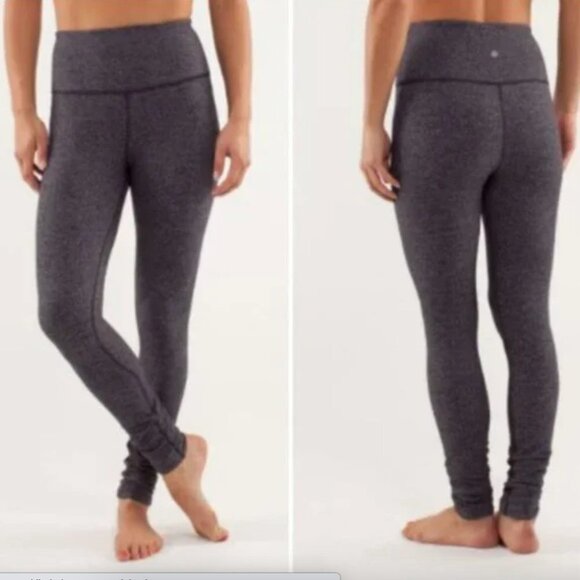 lululemon athletica Pants - Lululemon Wunder Under herringbone gray full length leggings